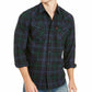 Vestido de trabalho masculino Levi's com gola xadrez, verde, tamanho grande