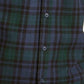 Vestido de trabalho masculino Levi's xadrez com gola, azul marinho, tamanho pequeno