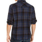 Camisa xadrez Levi's Curran Regular Fit Masculina Azul Tamanho P