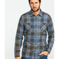 Camisa de flanela xadrez Levi's Crance masculina, azul, tamanho extra grande