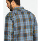 Camisa de flanela xadrez Levi's Crance masculina, azul, tamanho extra grande