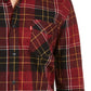 Camisa de flanela xadrez Levi's Booth Regular-Fit masculina, vermelha, tamanho 2, extra grande