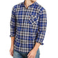Camisa xadrez masculina Levi's azul sodalita tamanho grande