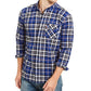 Camisa xadrez masculina Levi's azul sodalita tamanho médio