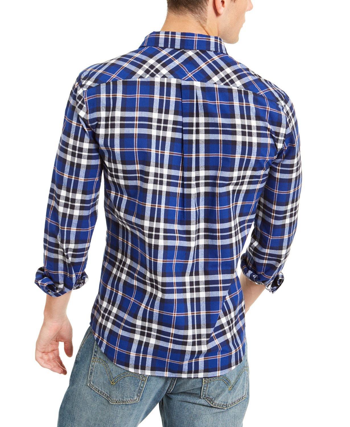 Camisa xadrez masculina Levi's azul Sodalite tamanho pequeno