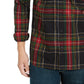 Camisa xadrez masculina Levi's Malden preta tamanho grande