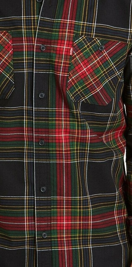 Camisa xadrez masculina Levi's Malden vermelha tamanho pequeno