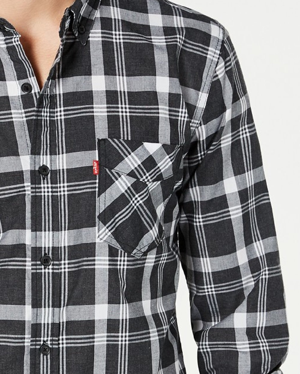Camisa xadrez Reese masculina Levi's Caviar tamanho 2 extra grande