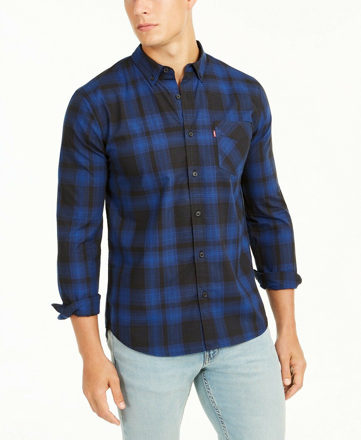 Camisa xadrez Chama Masculina Levi's Cinza Tamanho XXG
