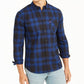 Camisa xadrez Chama Masculina Levi's Cinza Tamanho Grande