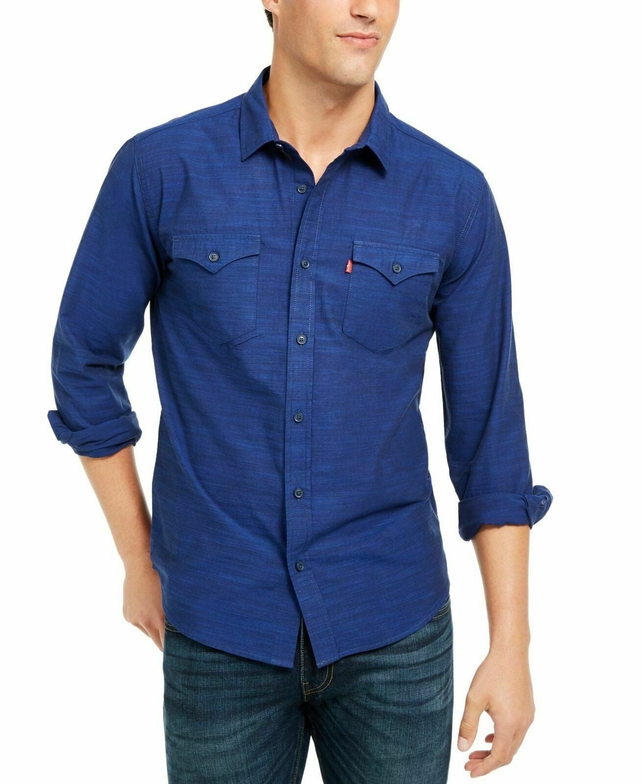 Camisa Levi's Darrow Masculina Azul Tamanho Extra Grande