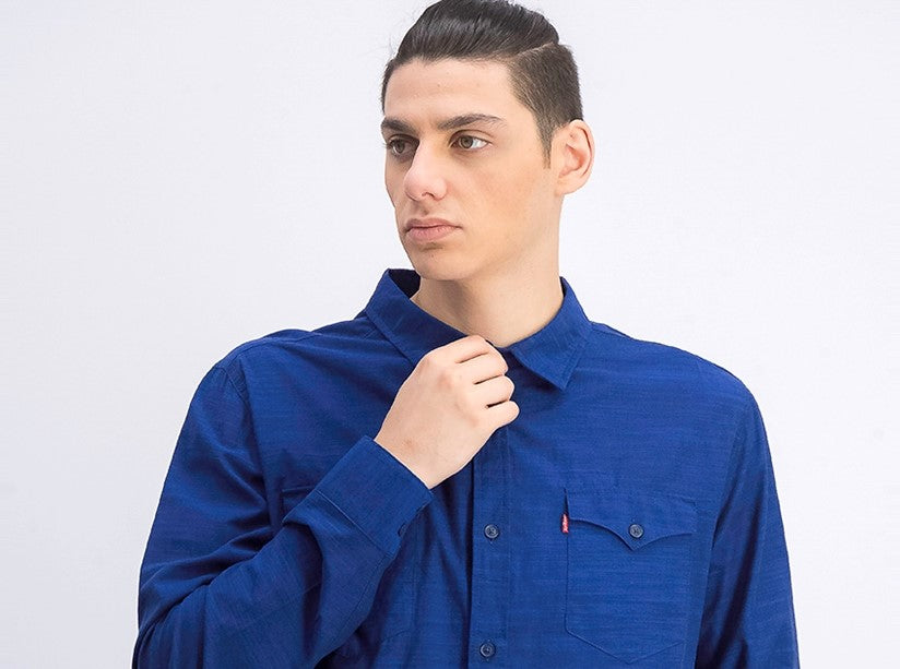 Camisa Levi's Darrow Masculina Azul Tamanho P