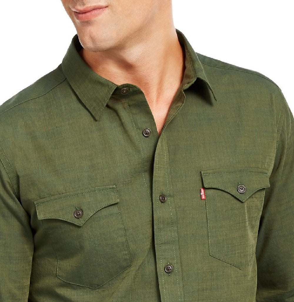 Camisa Levi's Darrow Masculina Verde Tamanho Médio