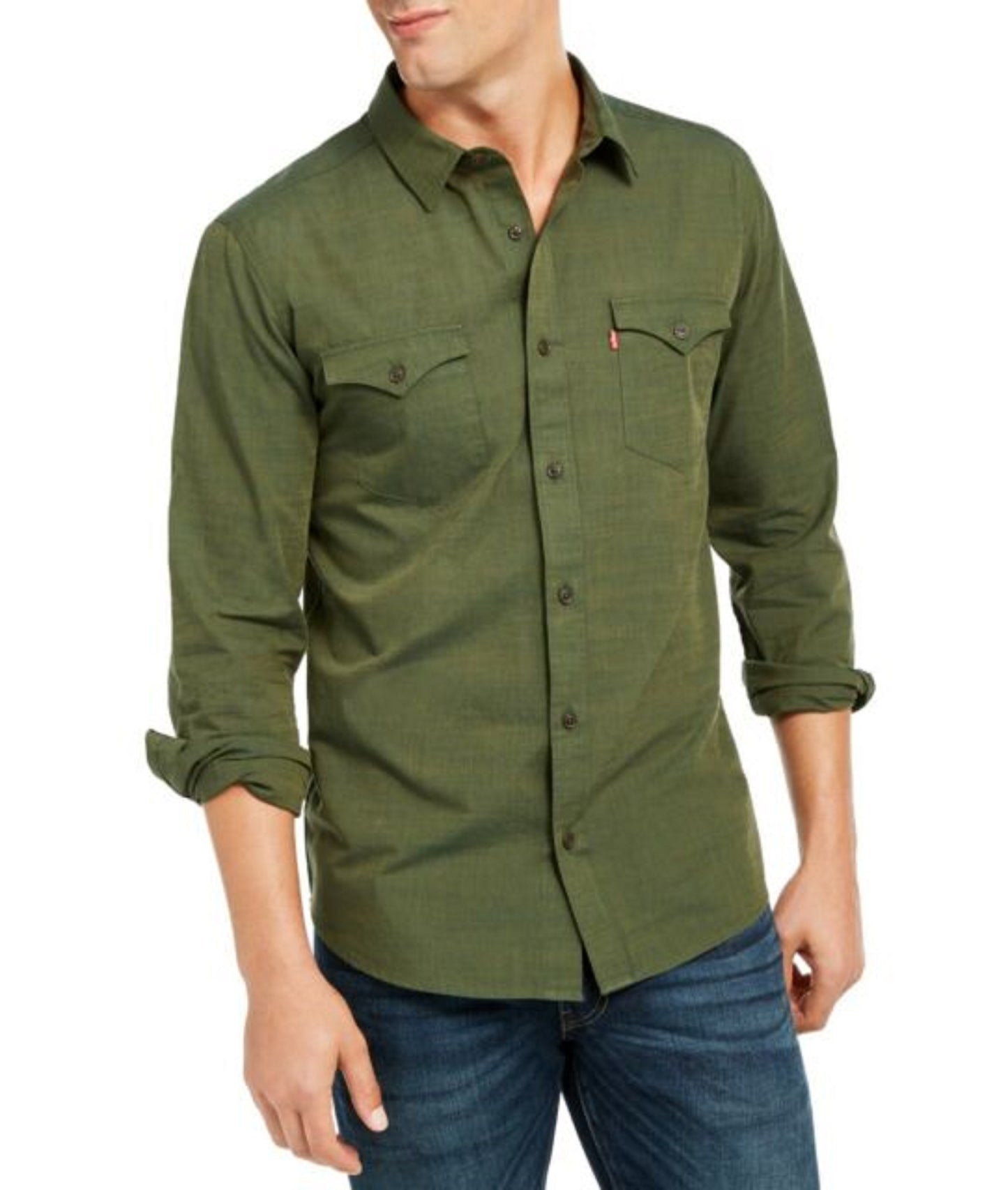 Camisa Levi's Darrow Masculina Verde Brilhante Tamanho P