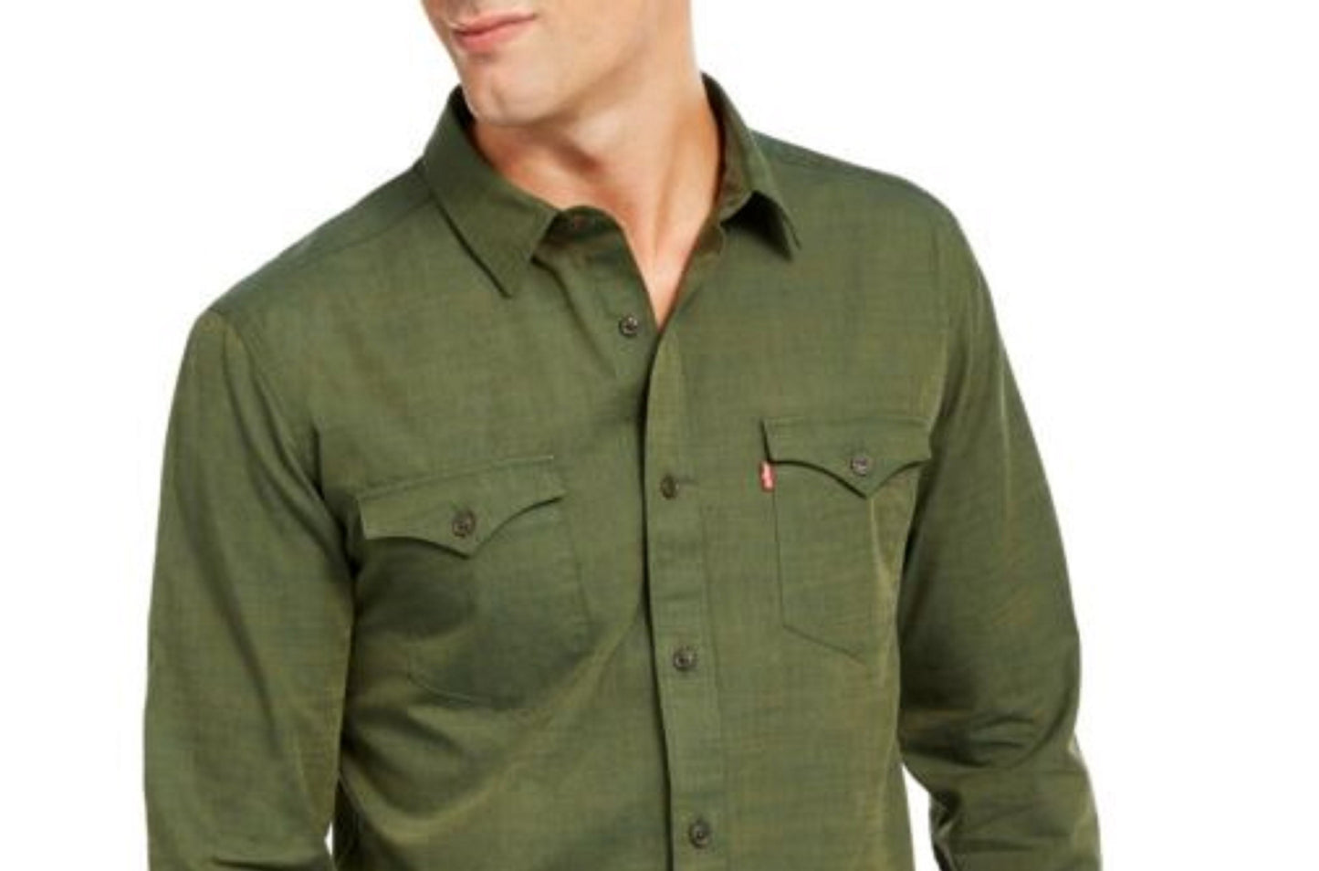 Camisa Levi's Darrow Masculina Verde Brilhante Tamanho P