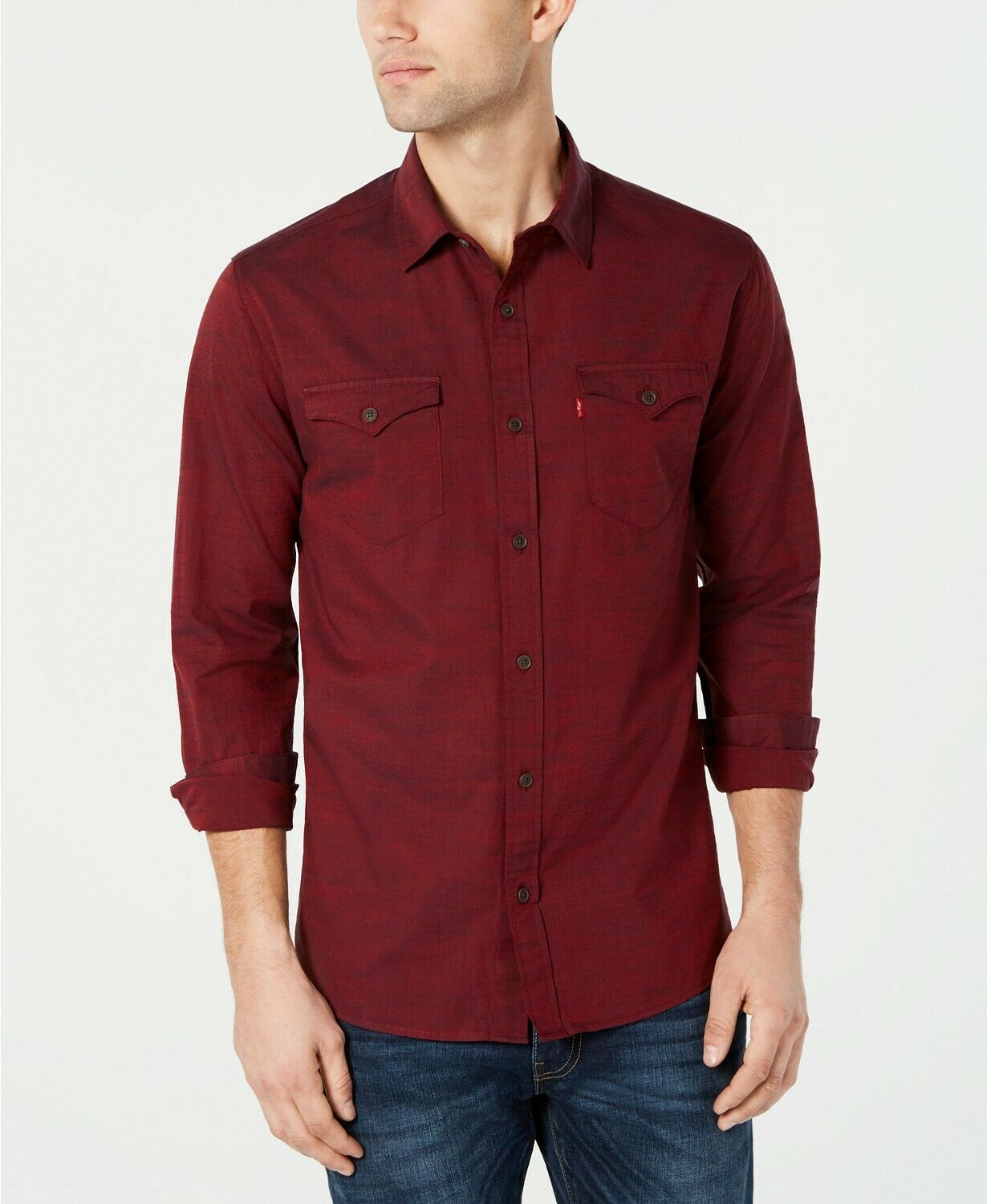 Camisa Levi's Darrow Masculina Vermelha Tamanho Grande