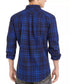 Camisa de flanela xadrez Levi' Alban masculina, azul, tamanho médio