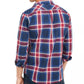 Camisa xadrez grande masculina Levi's azul tamanho XX-G