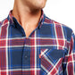 Camisa xadrez grande masculina Levi's, branca, tamanho XX-G