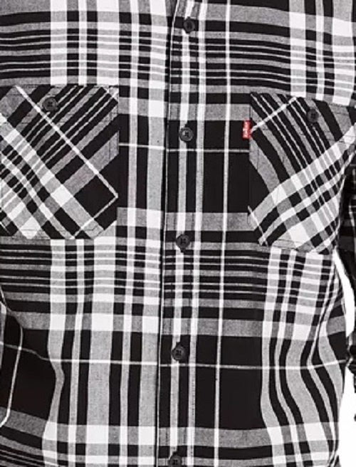 Camisa xadrez Levi's Noble Masculina Cinza Tamanho X-G