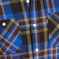 Camisa de flanela xadrez com bolso duplo Levi's masculina, azul, tamanho XXG