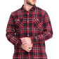 Camisa de flanela xadrez com bolso duplo Levi's masculina, vermelha, tamanho extra grande
