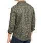 Camisa Masculina Levi's Animal Print com Botões Verde Oliva Tamanho Médio