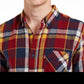 Camisa de flanela xadrez masculina Levi's vermelha tamanho X-G