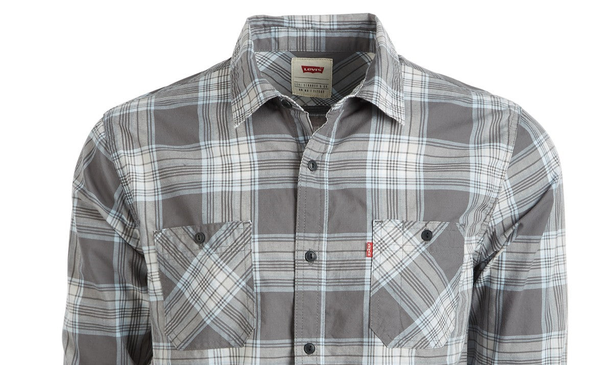 Camisa xadrez Levi's Remick masculina cinza tamanho XX-G