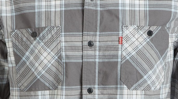 Camisa xadrez Levi's Remick masculina cinza tamanho XX-G