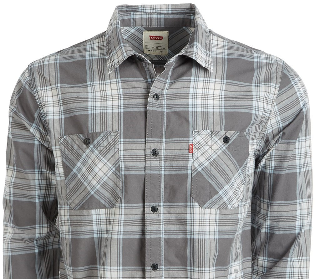 Camisa xadrez Levi's Remick masculina cinza tamanho X-G