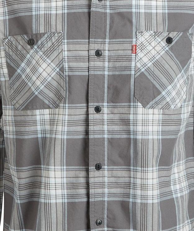 Camisa xadrez Levi's Remick masculina cinza tamanho X-G