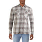 Camisa xadrez Levi's Rosa masculina com botões e gola branca, tamanho grande