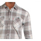 Camisa xadrez Levi's Rosa masculina com botões e gola branca, tamanho grande