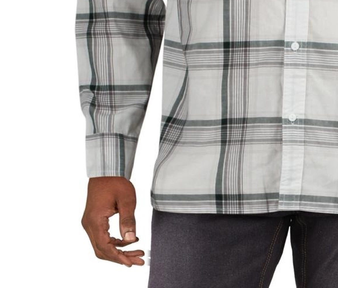 Camisa masculina Levi's Rosa Plaid com botões e gola branca, tamanho 2, extra grande