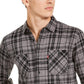 Camisa de flanela xadrez Levi's Miguel Regular-Fit Masculina, preta, tamanho extra grande