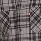 Camisa de flanela xadrez Levi's Miguel Regular-Fit Masculina, preta, tamanho extra grande