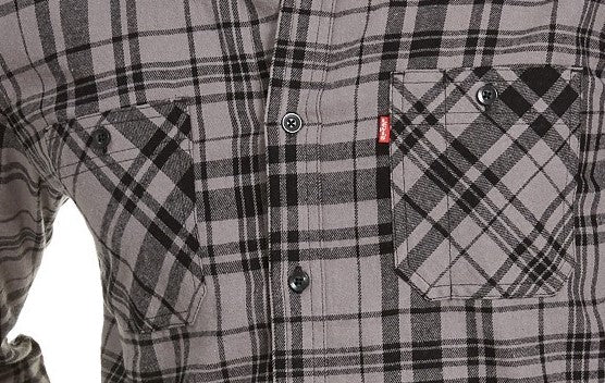 Camisa de flanela xadrez Levi's Miguel Regular-Fit Masculina, preta, tamanho extra grande