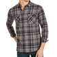 Camisa de flanela xadrez Levi's Miguel Regular-Fit Masculina Cinza Tamanho Médio