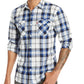 Camisa xadrez Levi's Clemente Regular Fit Masculina Branca 2 Extra Grande