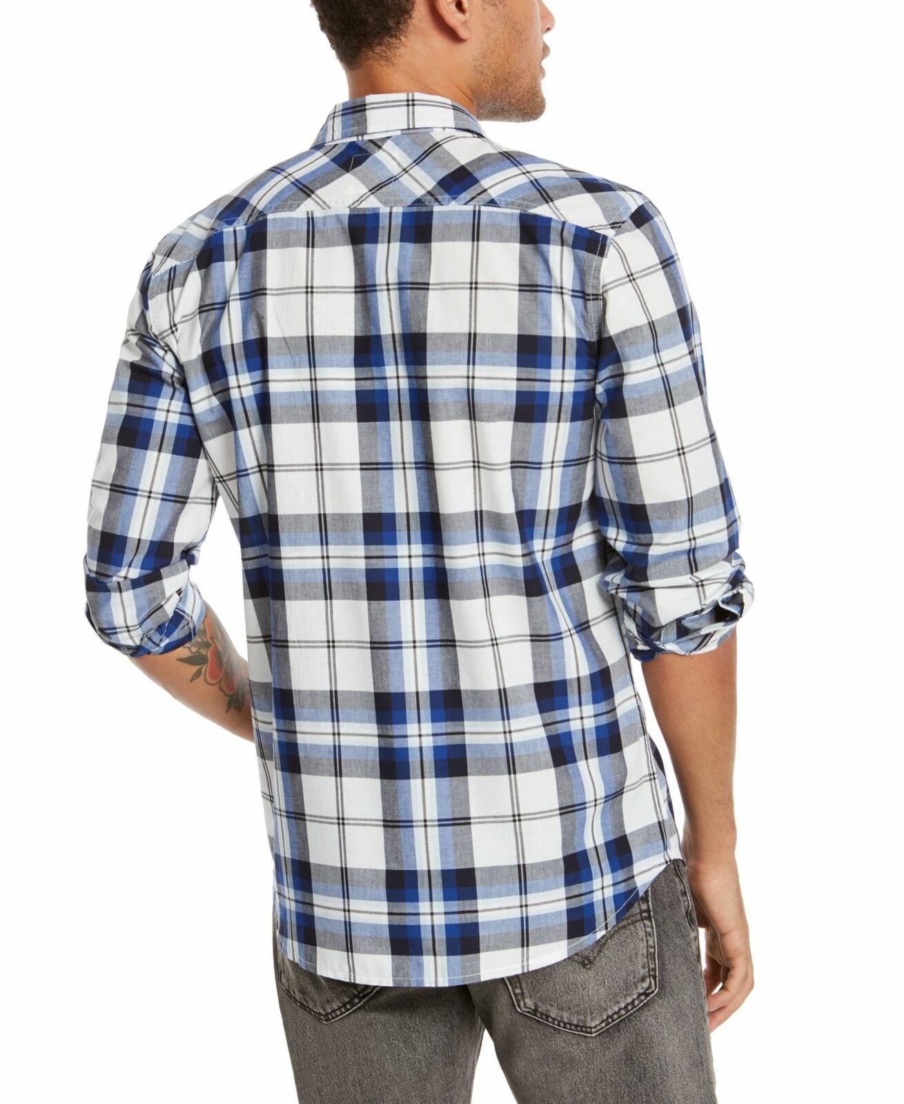 Camisa xadrez Levi's Clemente Regular Fit Masculina Branca 2 Extra Grande