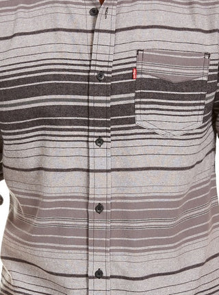 Levi's Men's Avalon Striped Flannel Shirt Gray Size Medium
