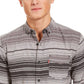 Camisa de flanela listrada Levi's Avalon masculina, tamanho 2, extra grande