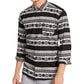 Camisa Levi's Norte Regular-Fit Geo-Stripe Masculina Preta Tamanho Grande