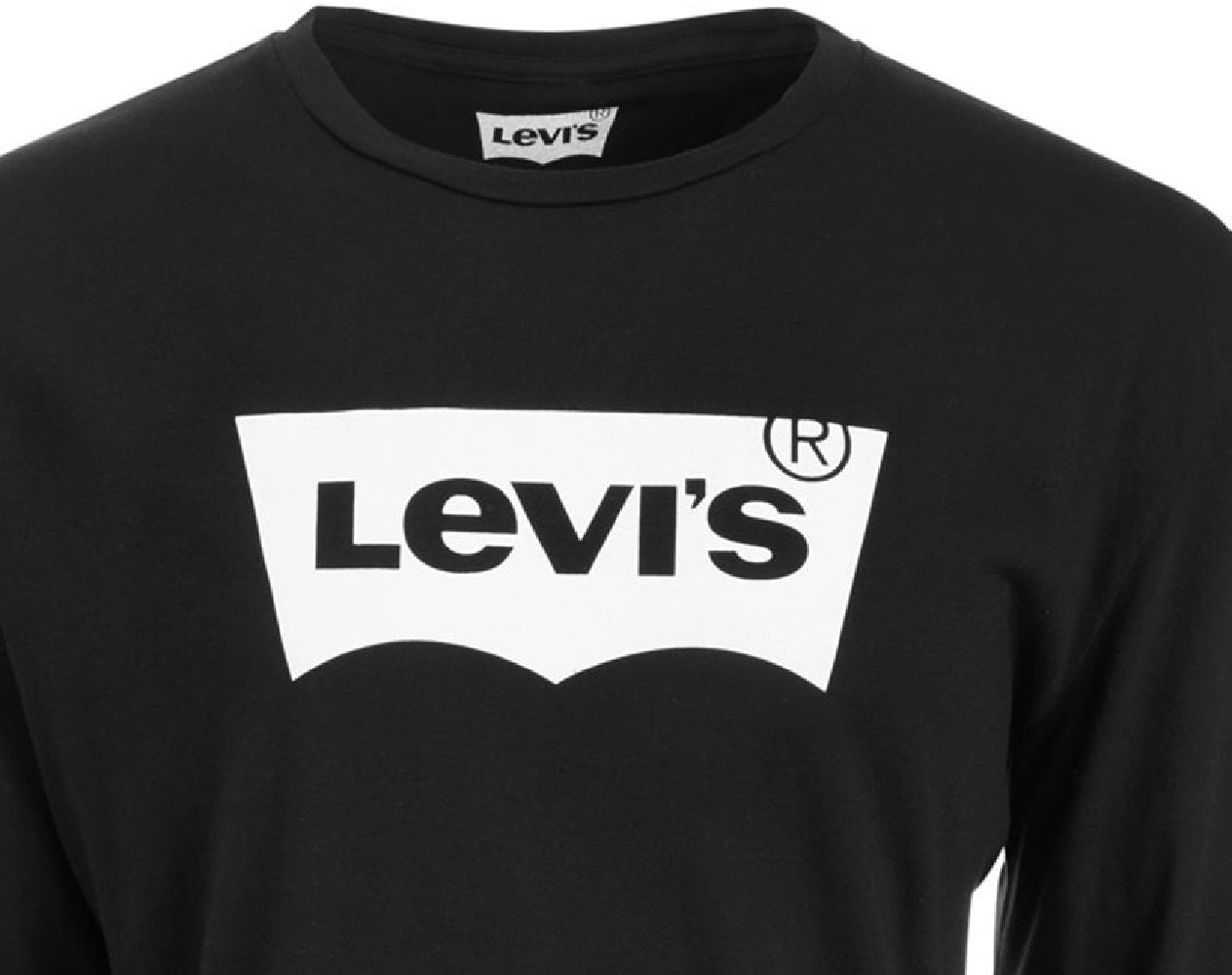 Camiseta Levi's Masculina com Logo Batwing, Preta, Tamanho Extra Grande