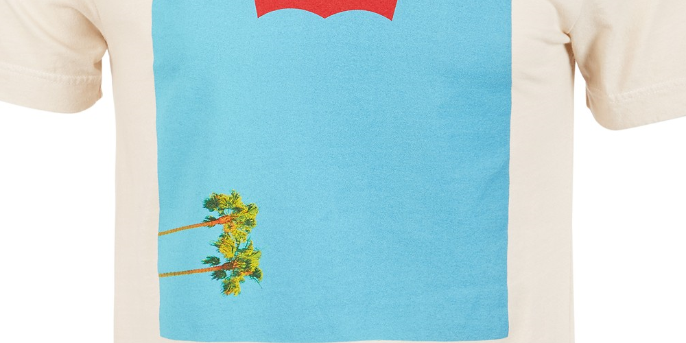 Camiseta gráfica masculina Levi's, branca, tamanho extra grande