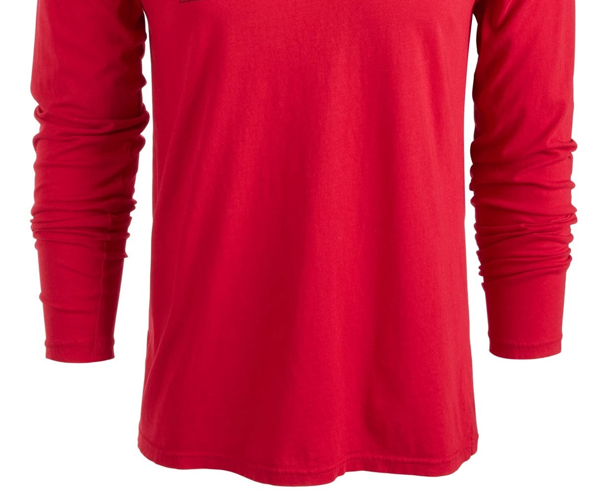 Camiseta Levi's Masculina Manga Longa com Logotipo Vermelha Tamanho Médio