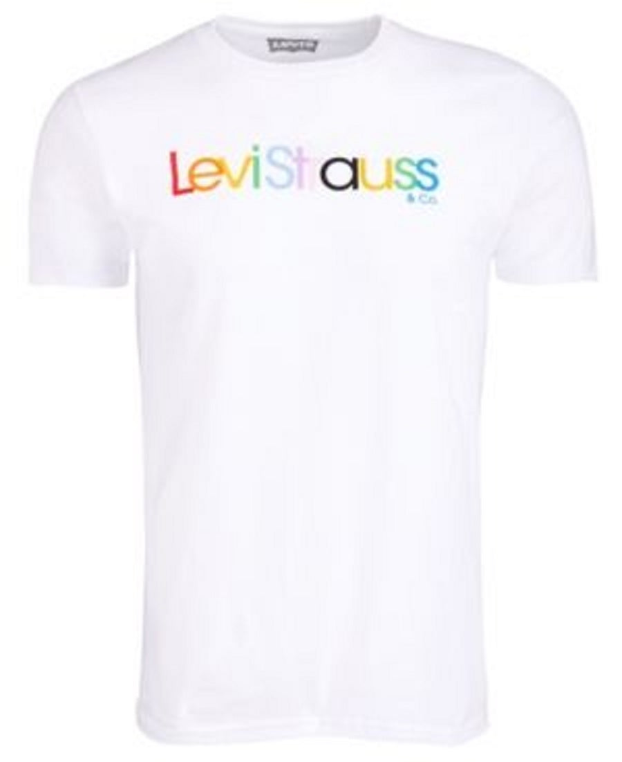 Camiseta Levi's Masculina Multicolorida com Logotipo, Branca, Tamanho XX-G