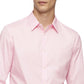 Camisa Calvin Klein Masculina Slim Fit Stretch Lisa Rosa Tamanho Médio