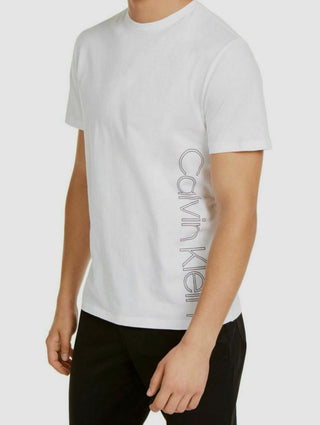 Camiseta Calvin Klein Masculina com Logo Lateral Branca Tamanho P